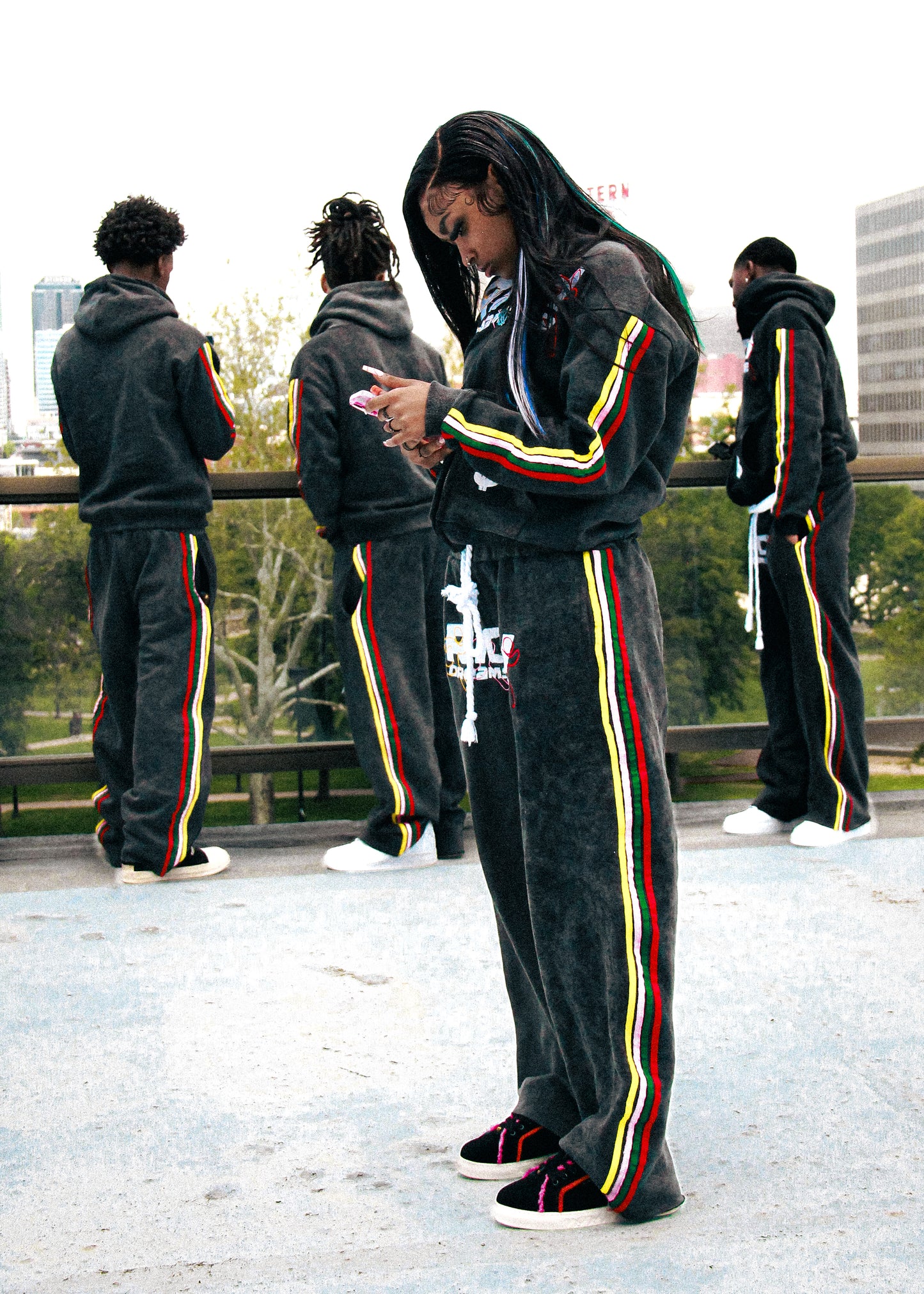 Black sweatsuits