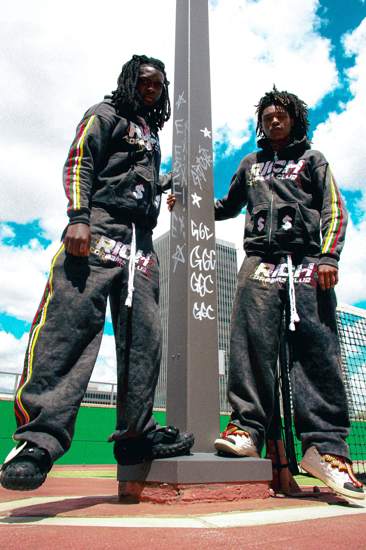 Black sweatsuits