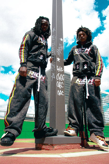 Black sweatsuits